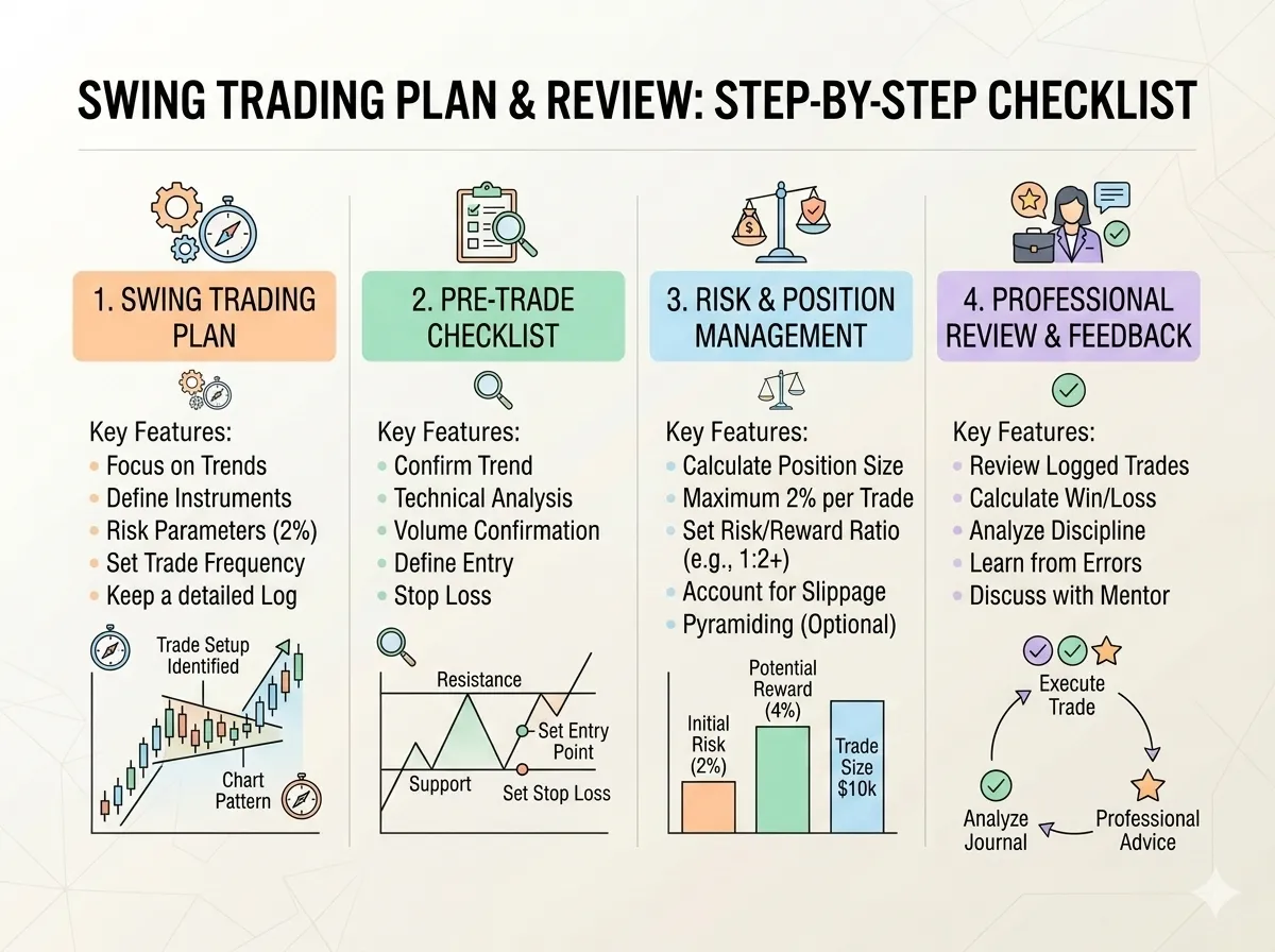 Trading styles and risk checklist and plan