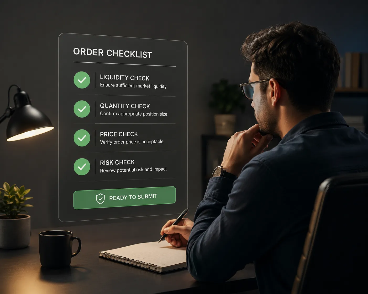 Trading order checklist