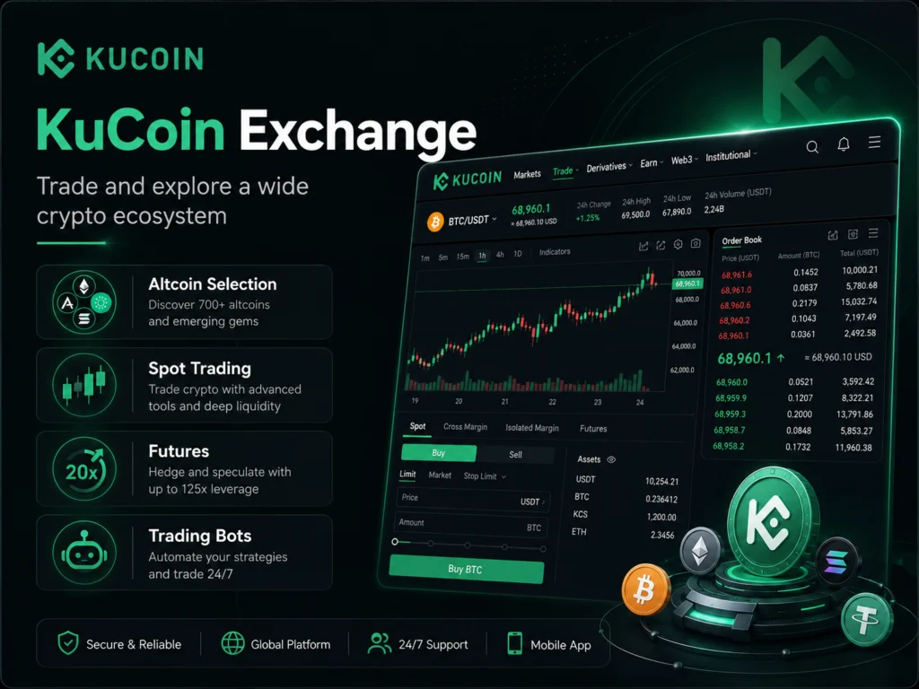 Kucoin exchange trading tools and markets