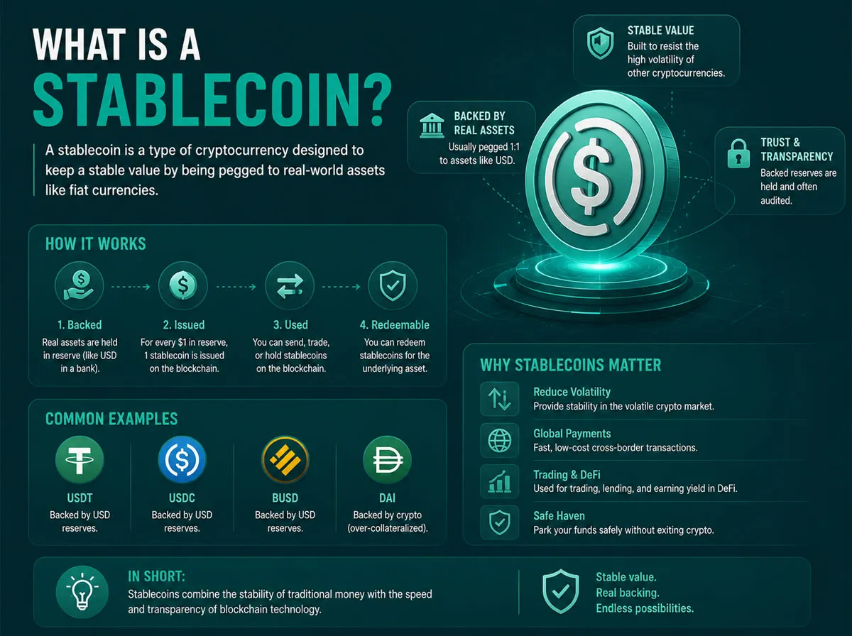 Image explaining stablecoin and how it works