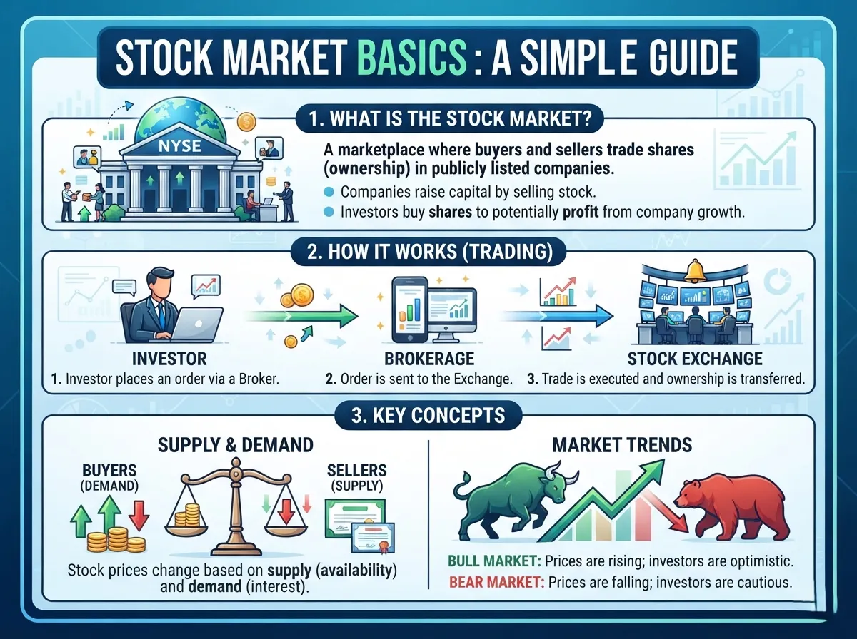 image explaing stock market basics