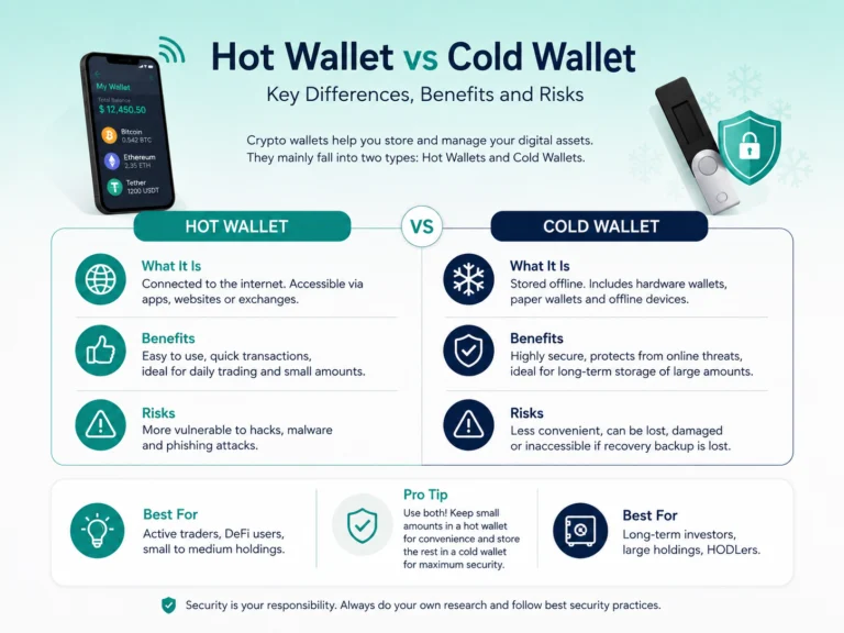 explanation of hot wallet vs cold wallet