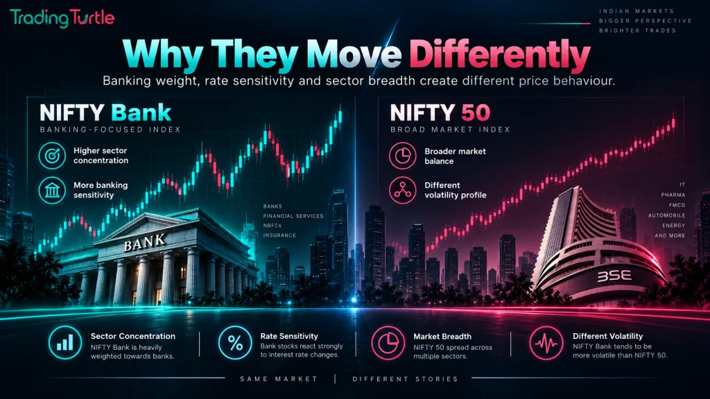 nifty bank vs nifty 50 - why they move differently?