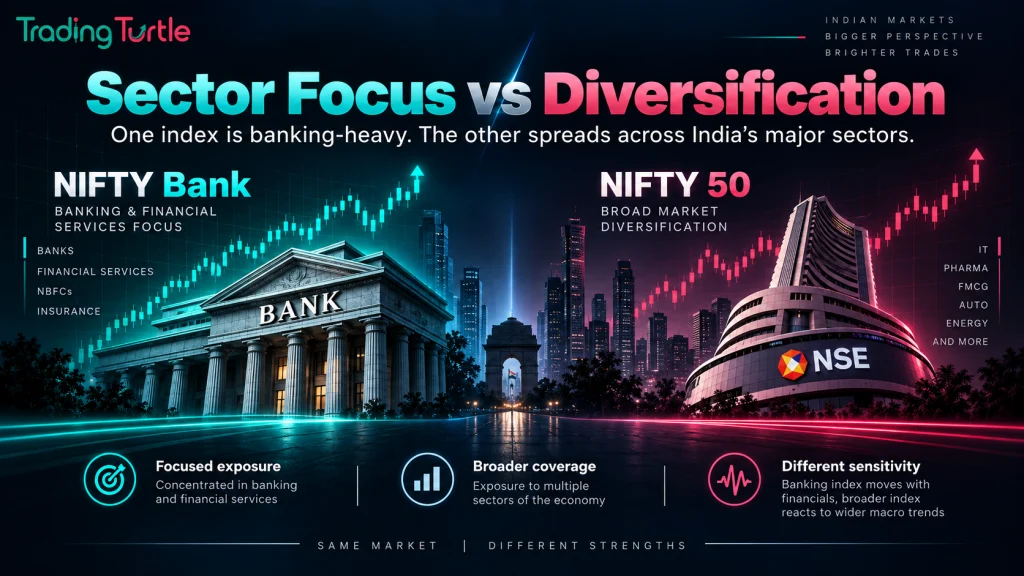 nifty bank vs nifty 50- sector focus vs diversification